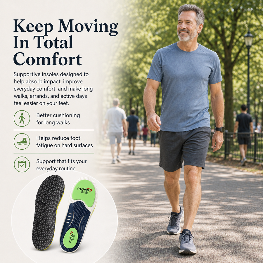 AllShift insole heel cushioning and full-length support