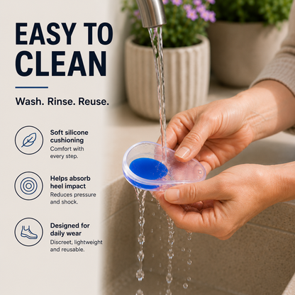 OnHealthWay™ HeelEase Gel Cups — 2 Pair Pack