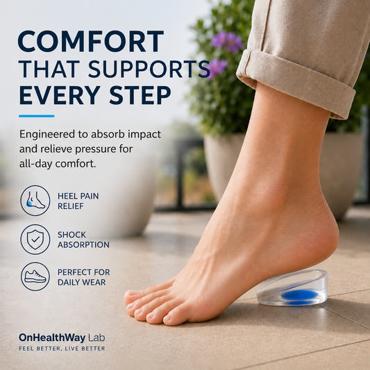 OnHealthWay™ HeelEase Gel Cups — 2 Pair Pack