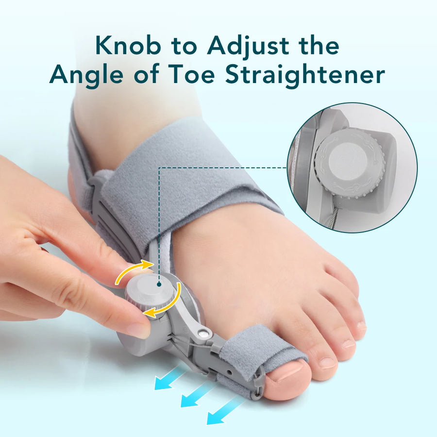 Dial adjustment system on the OnHealthWay DialAlign Bunion Corrector