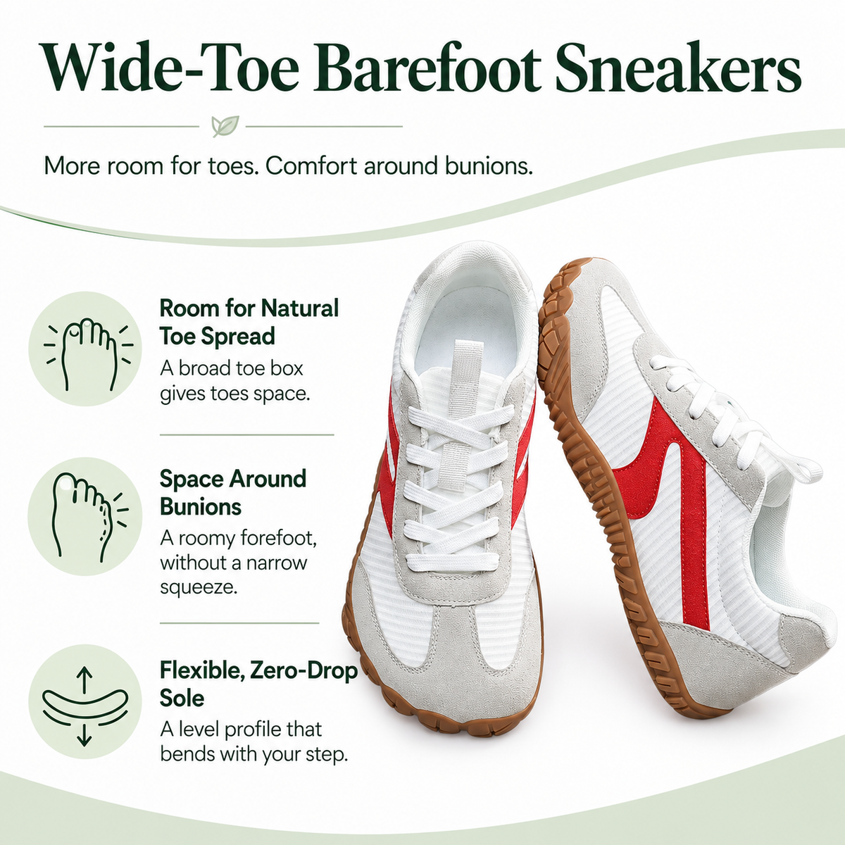 
Wide-Toe Barefoot Sneakers